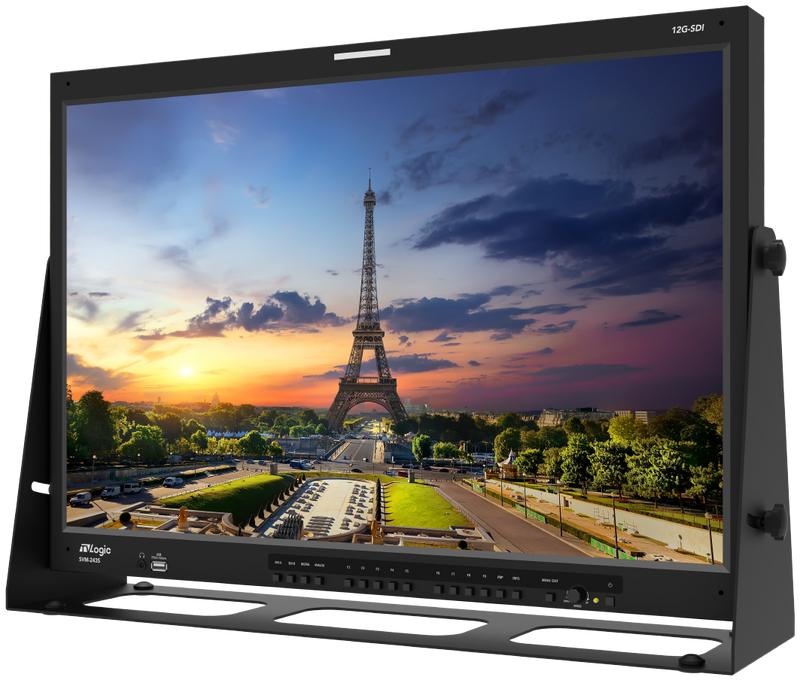 TVLogic SVM-243S 24" 12G-SDI with Full HD LCD Monitor, Display Resolution 1920 x 1200, Obit {l.073 Billion) Colors*, 2 x 12G-SDI Input and Loopout, Dual SFP Input, HDMI 1.4 Input