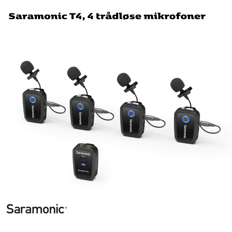 SARAMONIC BLINK 500 T4 2.4GHZ 4 KANALS TRÅDLØS MIKROFON SYSTEM