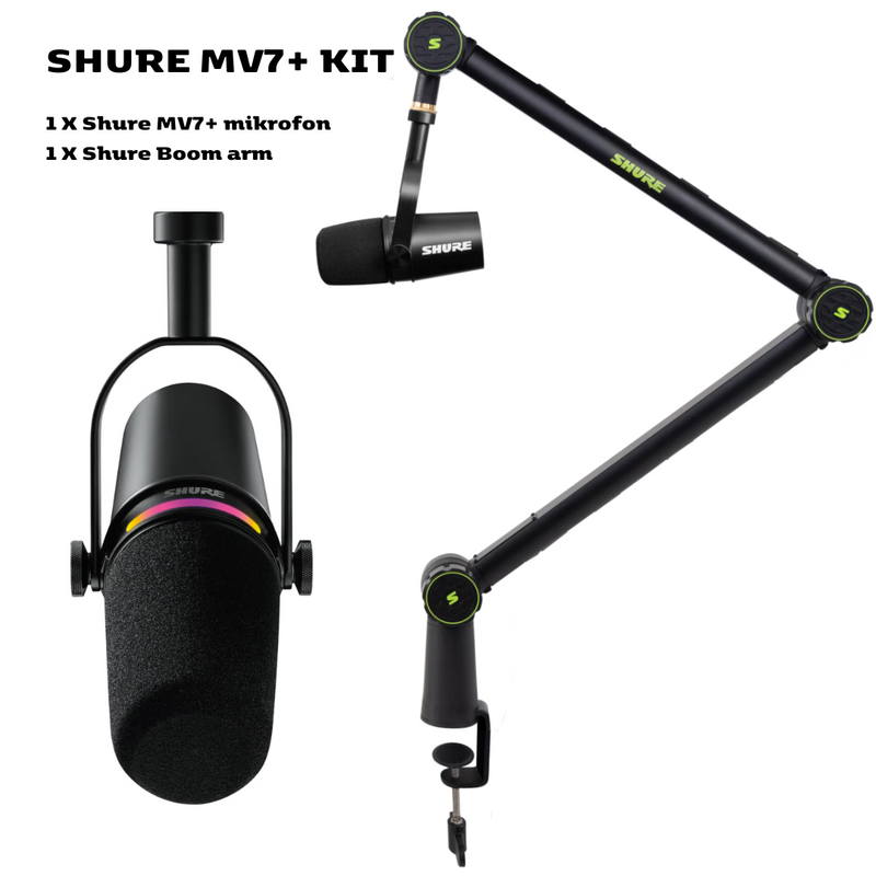 SHURE MV7+ & BOOM STAND BUNDLE