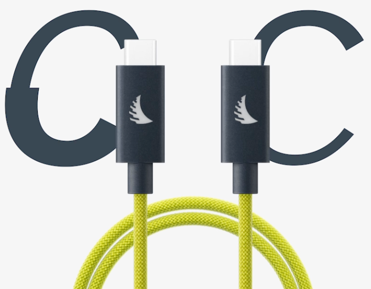 ANGELBIRD USB-C CABLE 4.0 RIGHT ANGLE LIME 1M