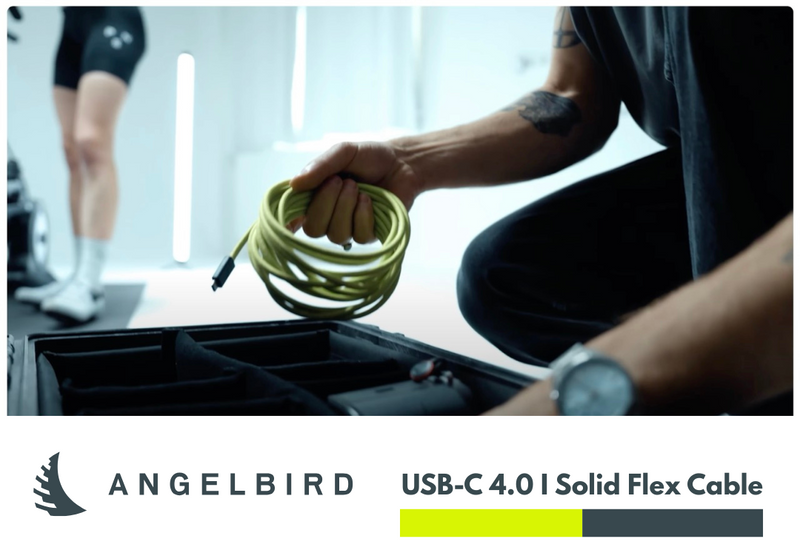 ANGELBIRD USB-C CABLE 4.0 RIGHT ANGLE LIME 1M