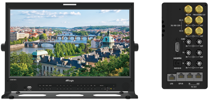 TVLogic SVM-183S 18.5" 12G-SDI with Full HD LCD Monitor, Display Resolution 1920 x 1080, Obit {l6.7M) Colors*, 2 x 12G-SDI Input and Loopout, Dual SFP Input, HDMI 1.4 Input