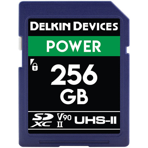 DELKIN POWER 2000X UHS-II U3 (V90) R300/W250 256GB SD MEMORY CARD