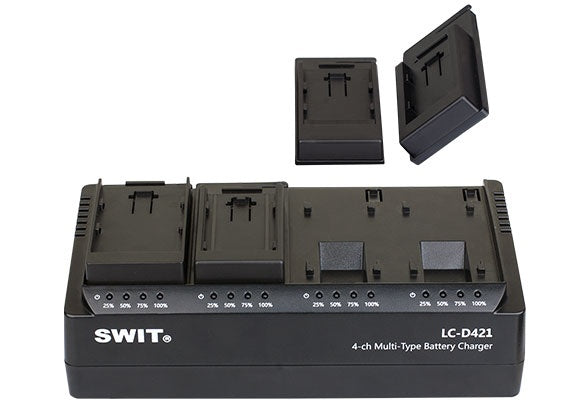 SWIT LC-D421 SET, 4-CH DV CHARGER W/ WITH 4 BATTERY-PLATES