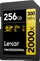 LEXAR PRO 2000X SDHC/SDXC UHS-II U3 (V90) R300/W260 256GB