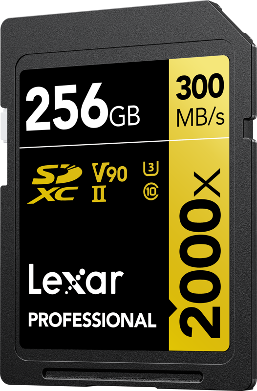 LEXAR PRO 2000X SDHC/SDXC UHS-II U3 (V90) R300/W260 256GB