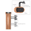 SMALLRIG 2093 HANDLE WOODEN UNIVERSAL SIDE