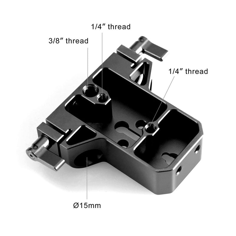 SMALLRIG BASEPLATE WITH DUAL 15MM ROD CLAMP S1674