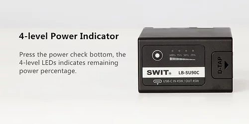 SWIT LB-SU90C | 90WH BP-U-TYPE WITH USB-C AND D-TAP