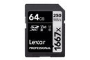 LEXAR PRO 1667X SDXC UHS-II U3 (V60) R250/W120 64GB