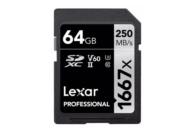 LEXAR PRO 1667X SDXC UHS-II U3 (V60) R250/W120 64GB