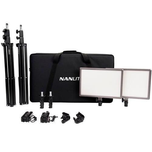 NANLITE LUMIPAD 25 LED 2 LIGHT KIT WITH STAND AND POWERSUPPLY