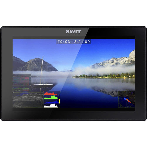 SWIT S-1073F LUX 7" FHD WAVEFORM LCD MONITOR & HARDCASE INCL ACCS   / All included, power supply, hood, protective glas, battery mount, cables and hard case with foam