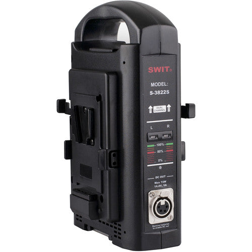 SWIT S-3822S V-MOUNT, 2-CHANNEL SIMULITANEOUS, ADAPTOR OUT